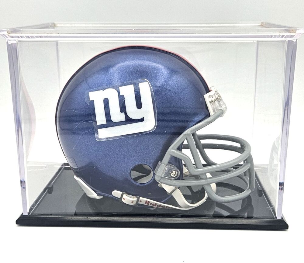 New York Giants Riddell Mini Helmet & Acrylic Display Case
